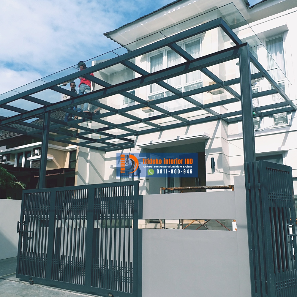 kanopi-kaca-tempered-7 Proyek Atap Sunlouvre Jakarta Utara kualitas Garansi kami 1 Tahun full